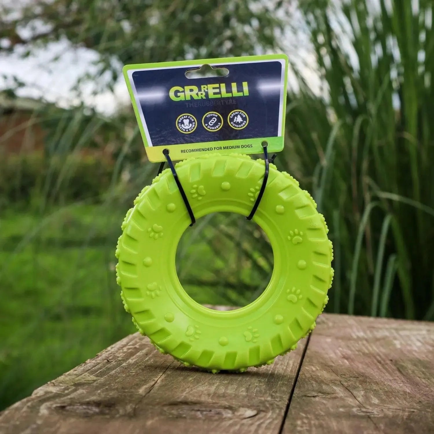 Grrrelli Tyre - Happy Pet - happy pet, Hondenspeelgoed geschikt voor slopers, sterk, Sterk speelgoed voor je hond - By Marley