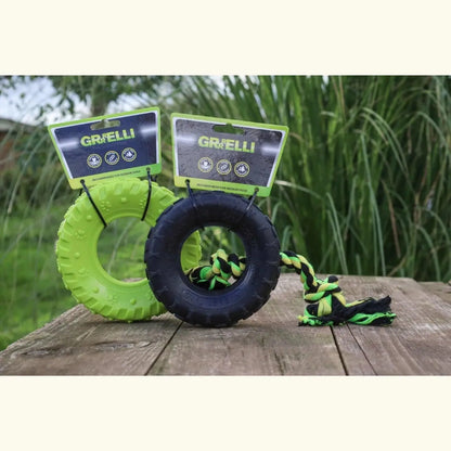 Grrrelli Tyre - Happy Pet - happy pet, Hondenspeelgoed geschikt voor slopers, sterk, Sterk speelgoed voor je hond - By Marley